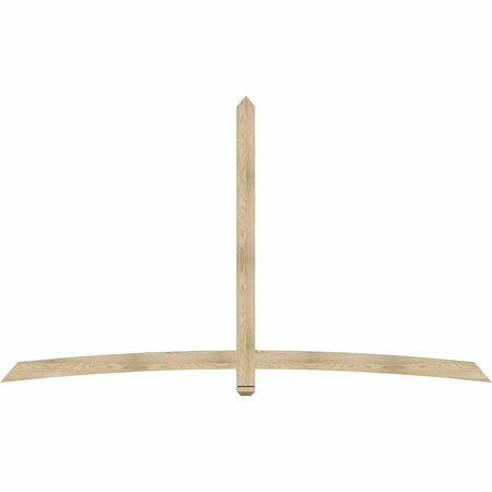 Ekena Millwork Bellingham Rough Sawn Timber Gable Bracket, Douglas Fir, 108"W x 63"H x 2"D x 4"F, 14/12 Pitch GBW108X63X0204BEL00RDF